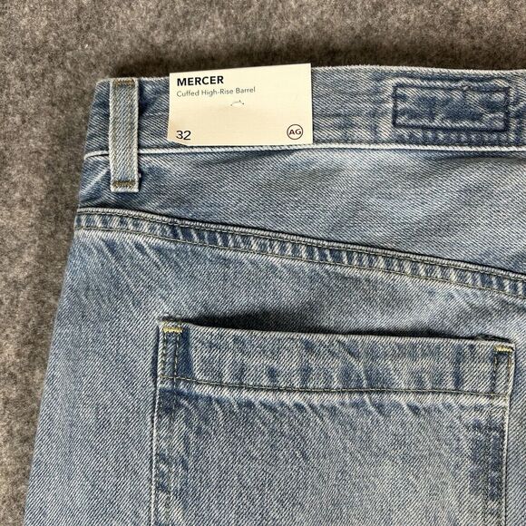 Adriano Goldschmied Jeans Womens 32 Mercer Cuffed High Rise Barrel Wide Leg - Picture 13 of 13